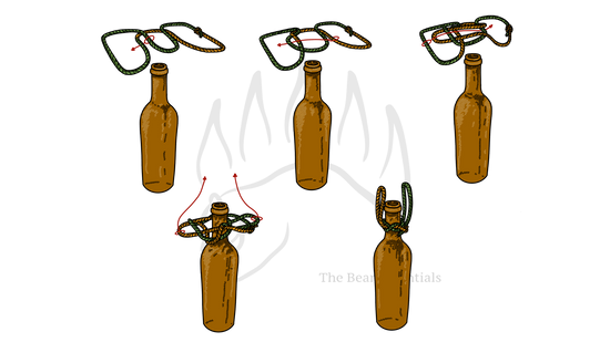 Step-by-step guide to tying the Jar/Bottle Sling Hitch knot securely.