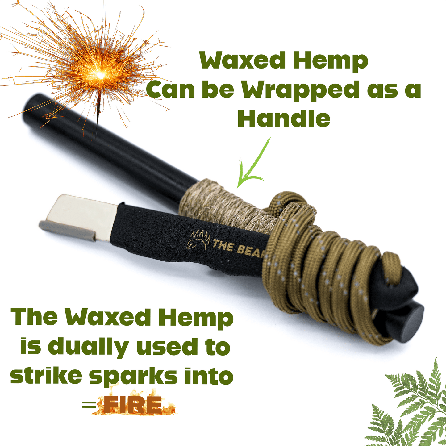 Ferro Rod & Tungsten Striker Kit - The Bear Essentials Outdoors Co., , ,