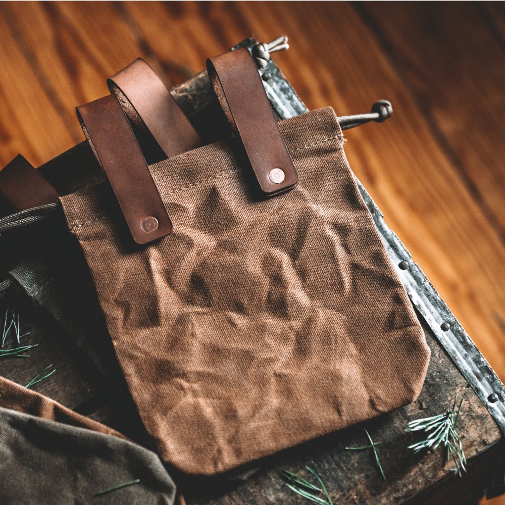 foraging bag pack pouch axe holder canoe bag bear essentials