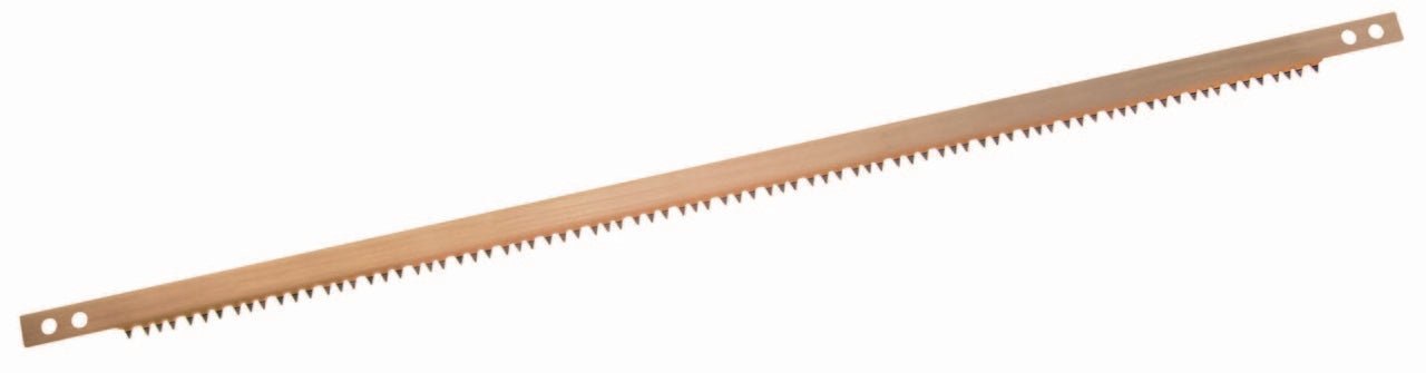Single replacement saw blade from The Bucksaw Kit - Replacement Parts Bundle with sharp teeth and dual mounting holes.