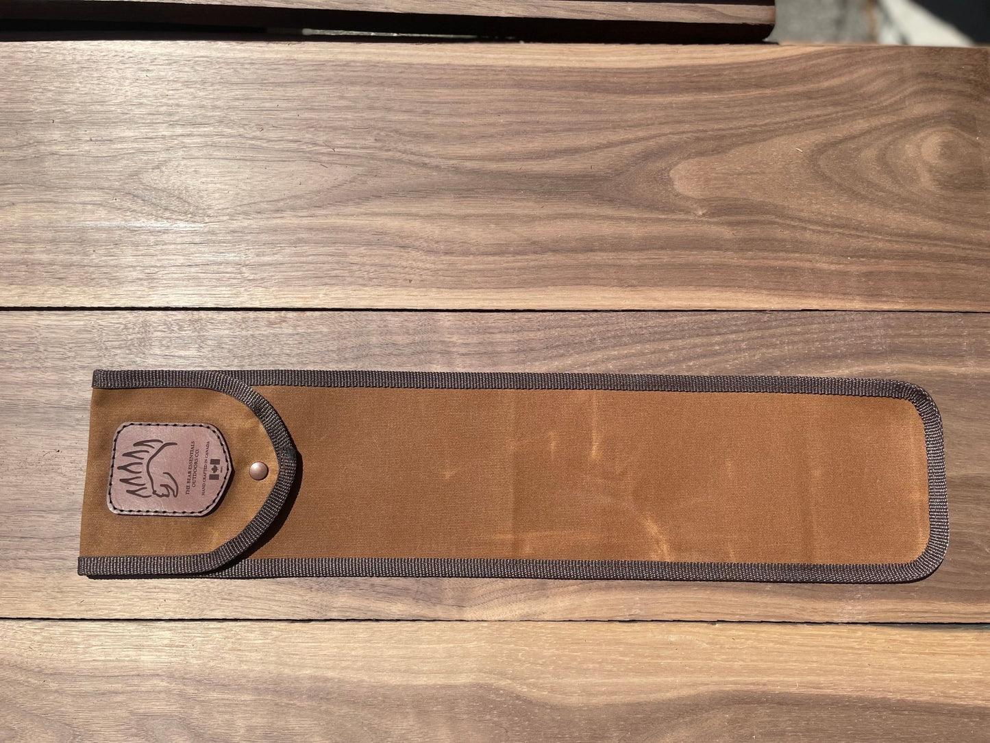 Waxed Canvas Bucksaw Sleeve - The Bear Essentials Outdoors Co., Brown, 24",