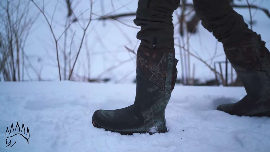 Pair of black rubber boots