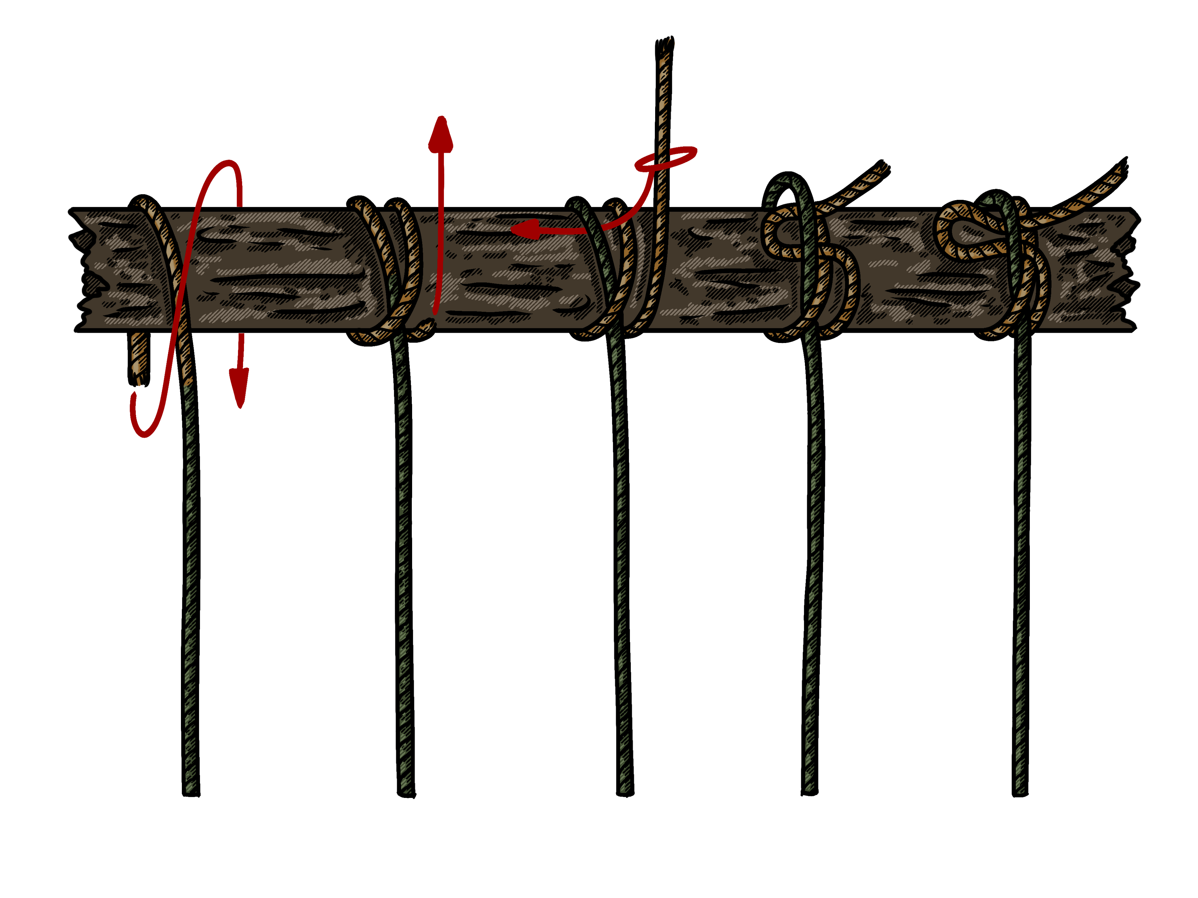 Step-by-step guide showing how to tie the Snug Hitch knot securely.