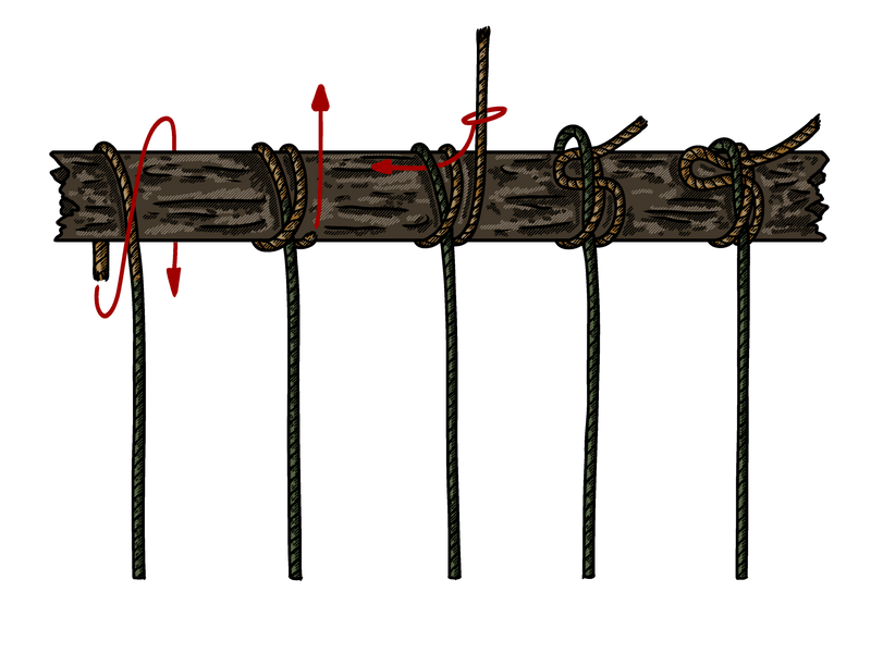 Step-by-step guide showing how to tie the Snug Hitch knot securely.