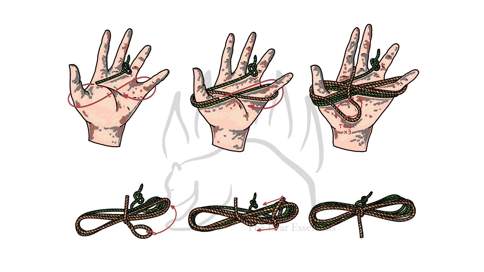 How to Tie the Butterfly Hank (With Button)
