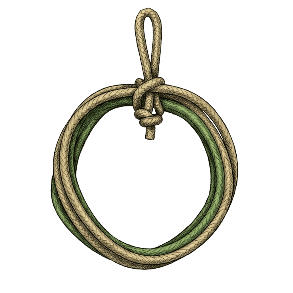 Illustration of the completed Anti-Twist Coil, shown as a finished coil.