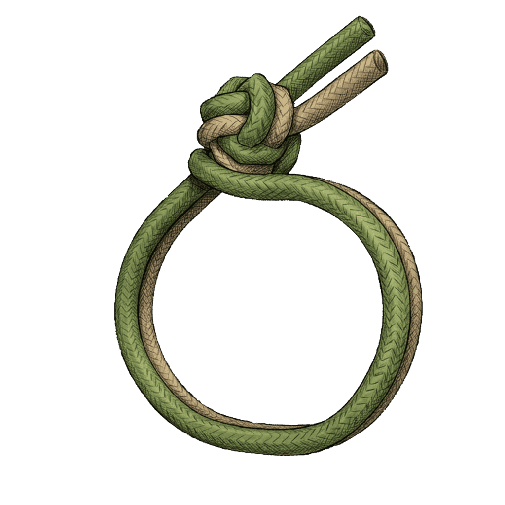 Soft shackle tied in Dyneema line with a spliced eye and Diamond Knot stopper - The Bear Essentials Outdoors.