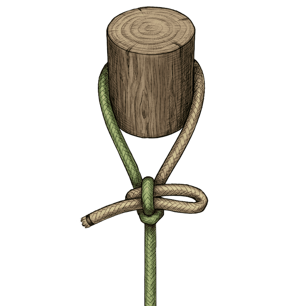 3D render of the completed Kalmyk Loop (Hand Method)