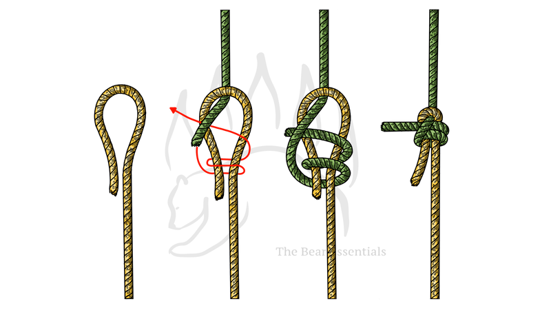 Step-by-step guide showing how to tie the Double Sheet Bend knot.