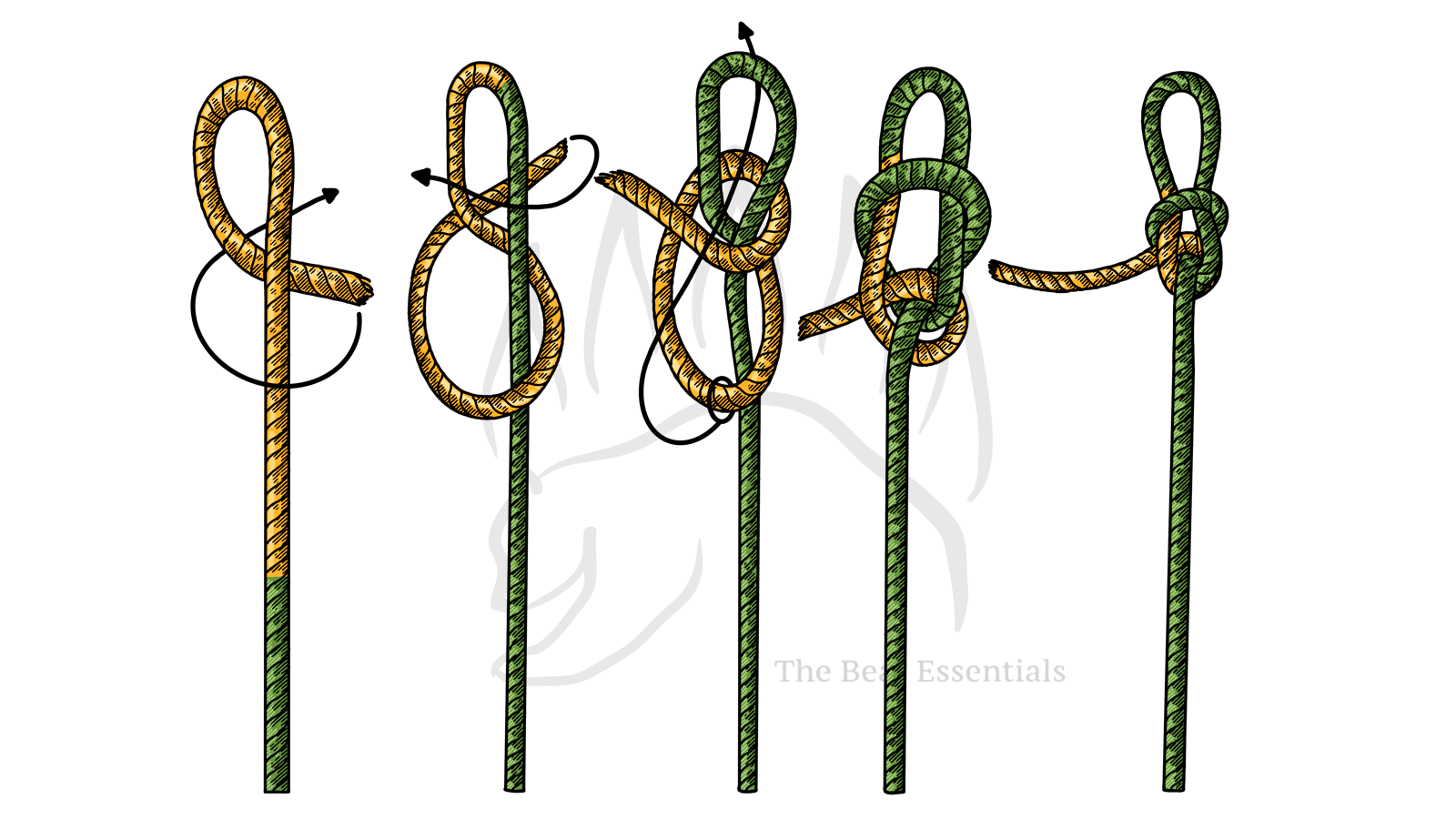 Step-by-step guide showing how to tie the Angler’s Loop (Perfection Loop) knot.