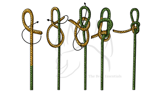 Step-by-step guide showing how to tie the Angler’s Loop (Perfection Loop) knot.