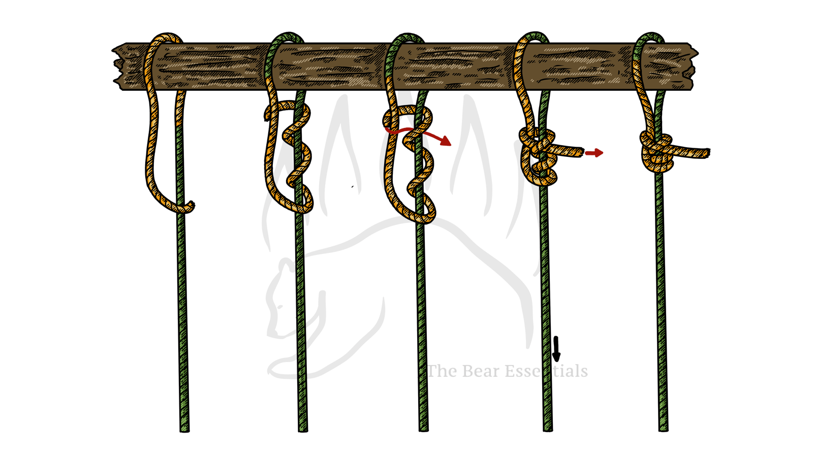 How to Tie the Adjustable Grip Hitch - The Bear Essentials Outdoors Co.