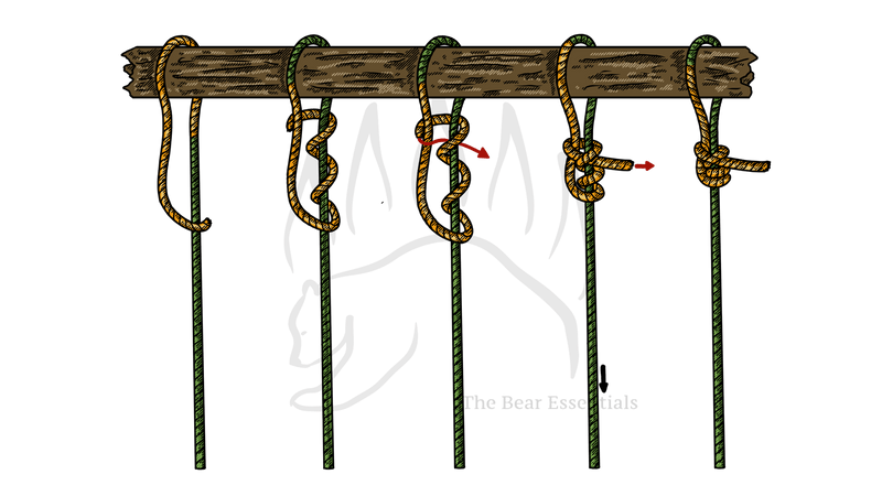 How to Tie the Adjustable Grip Hitch - The Bear Essentials Outdoors Co.