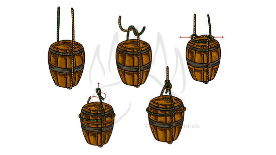 How to Tie the Barrel Hitch (2 Legged) - The Bear Essentials Outdoors Co.