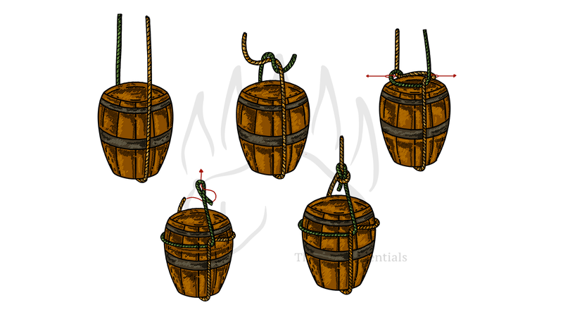 How to Tie the Barrel Hitch (2 Legged) - The Bear Essentials Outdoors Co.