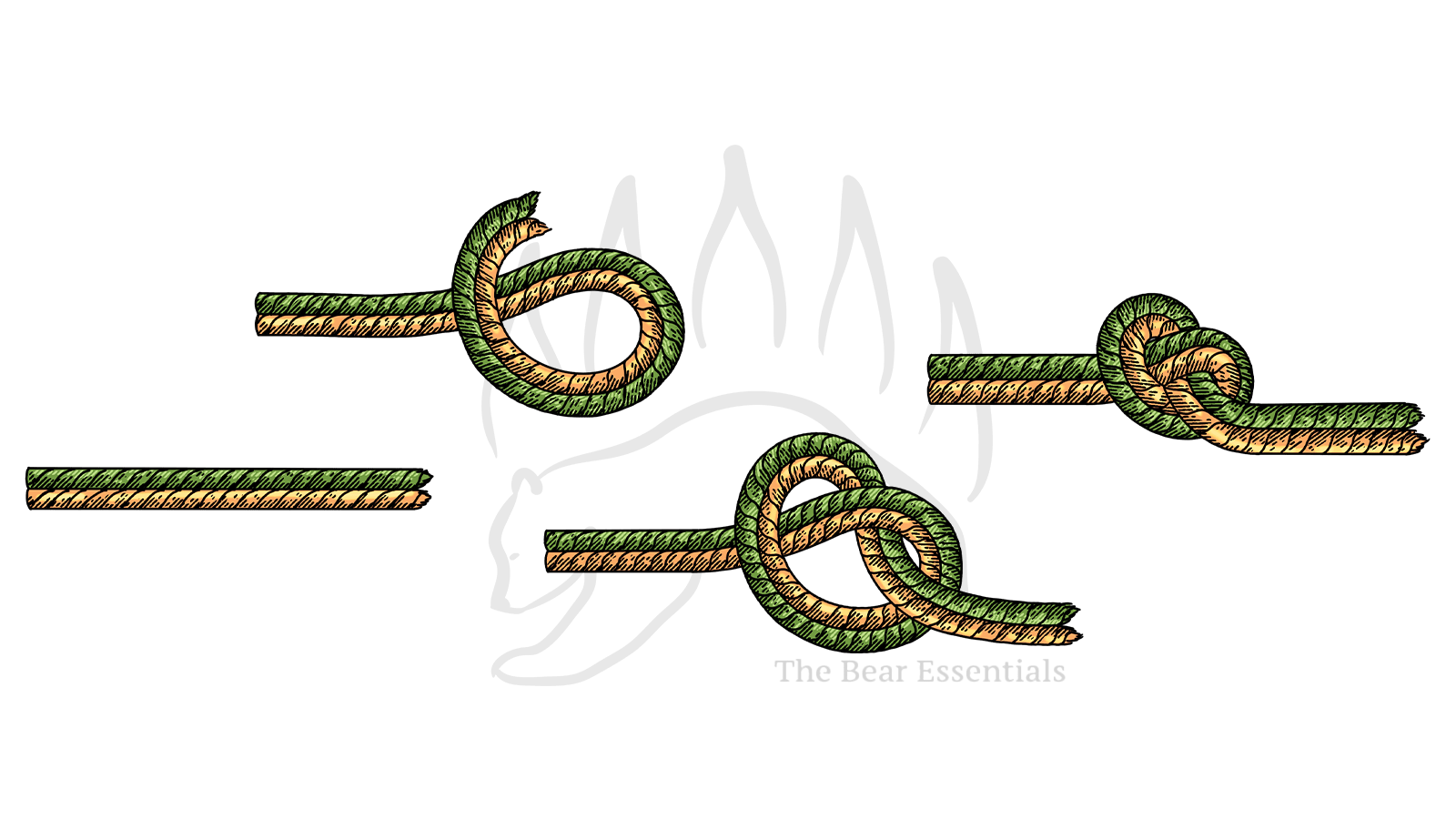 How To Tie the Flat Overhand Bend - The Bear Essentials Outdoors Co.