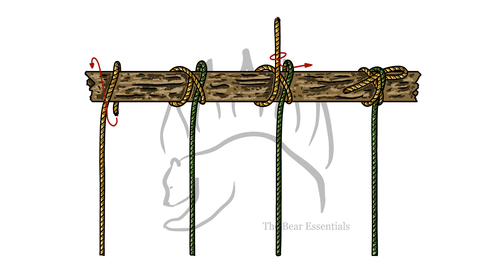 How to Tie the Ground Line Hitch (Picket-Line Hitch) - The Bear Essentials Outdoors Co.