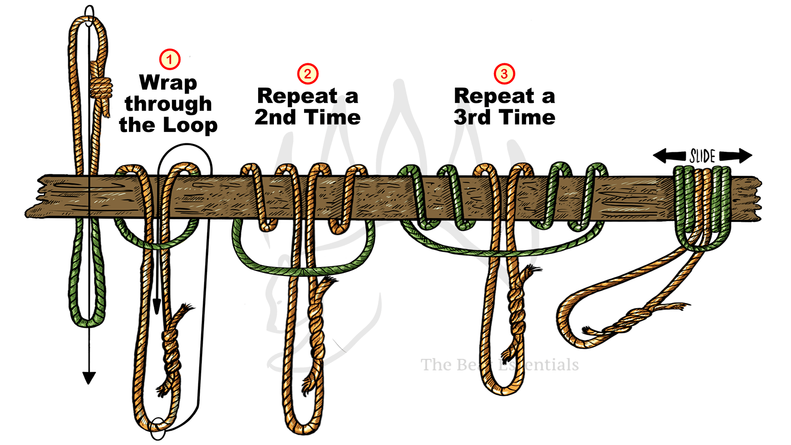 How To Tie the Prusik Knot - The Bear Essentials Outdoors Co.
