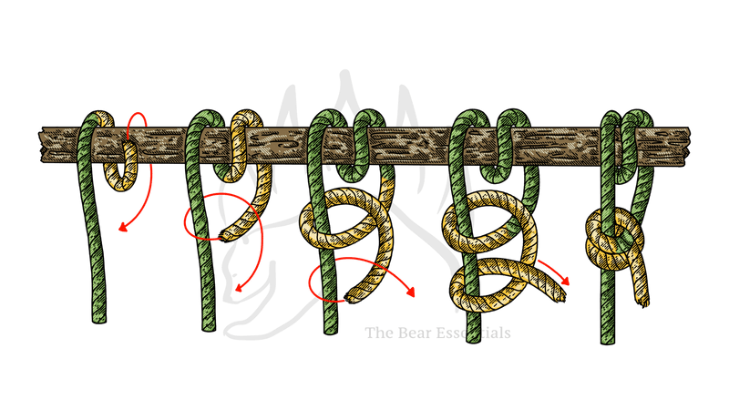 How to Tie the Round Turn and Two Half Hitches - The Bear Essentials Outdoors Co.