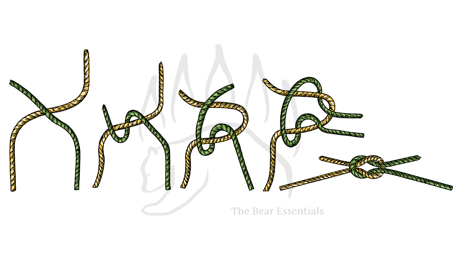 How to Tie The  Square Knot (Reef Knot) - The Bear Essentials Outdoors Co.