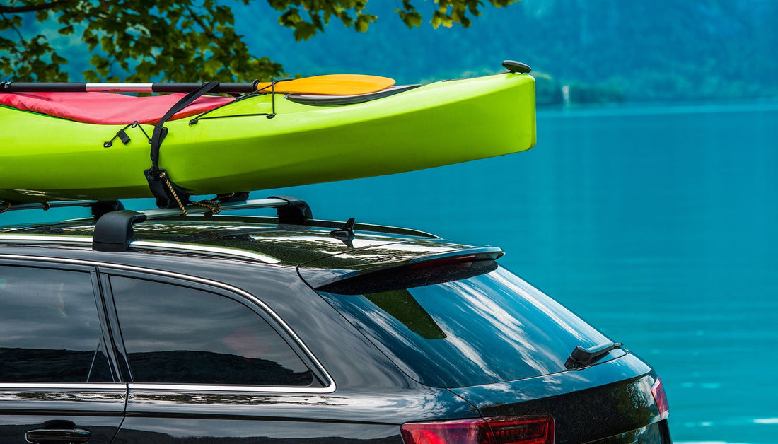 how to tie kayak or canoe on roof rack of car