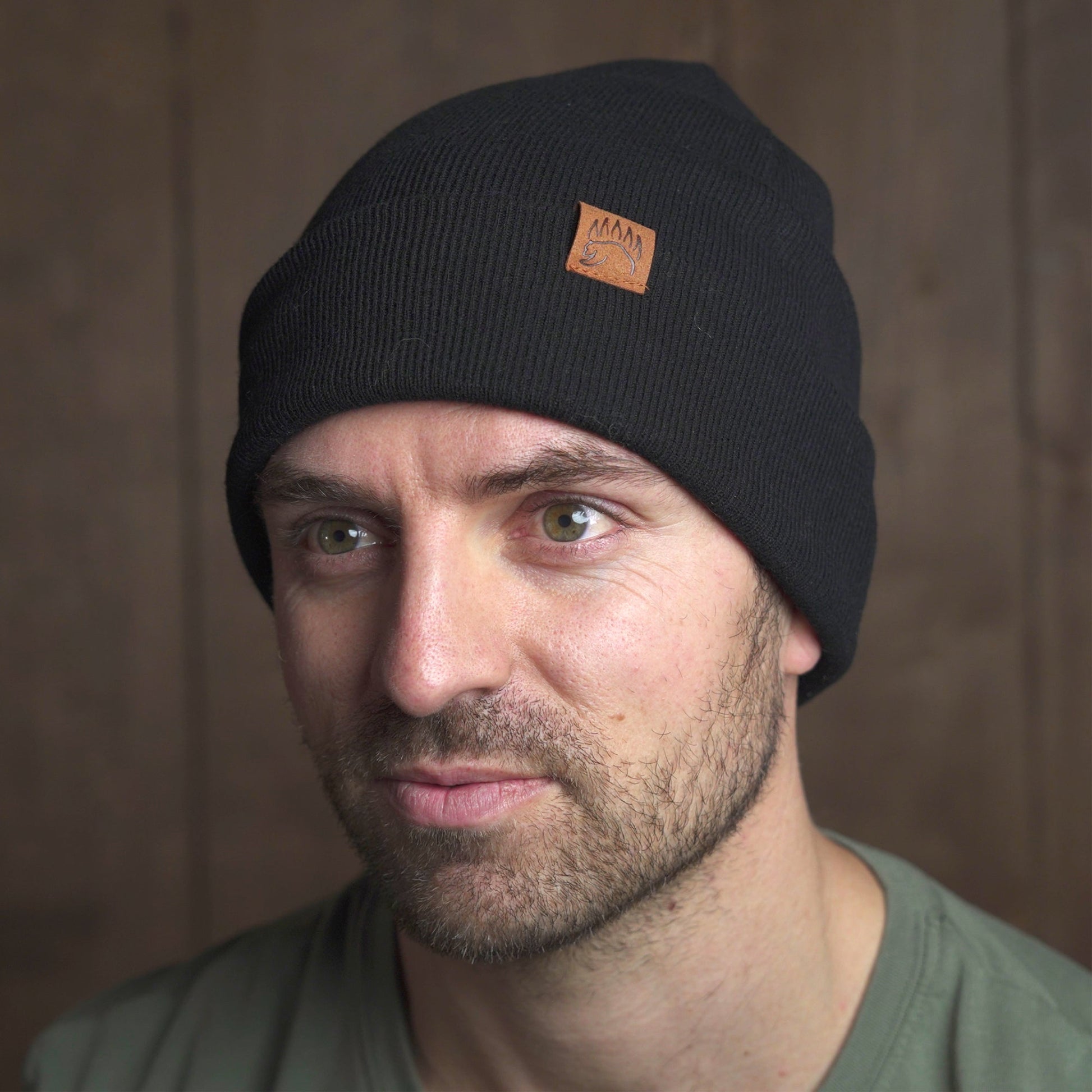 100% Soft Merino Wool Beanie - The Bear Essentials Outdoors Co., Black, Adult,