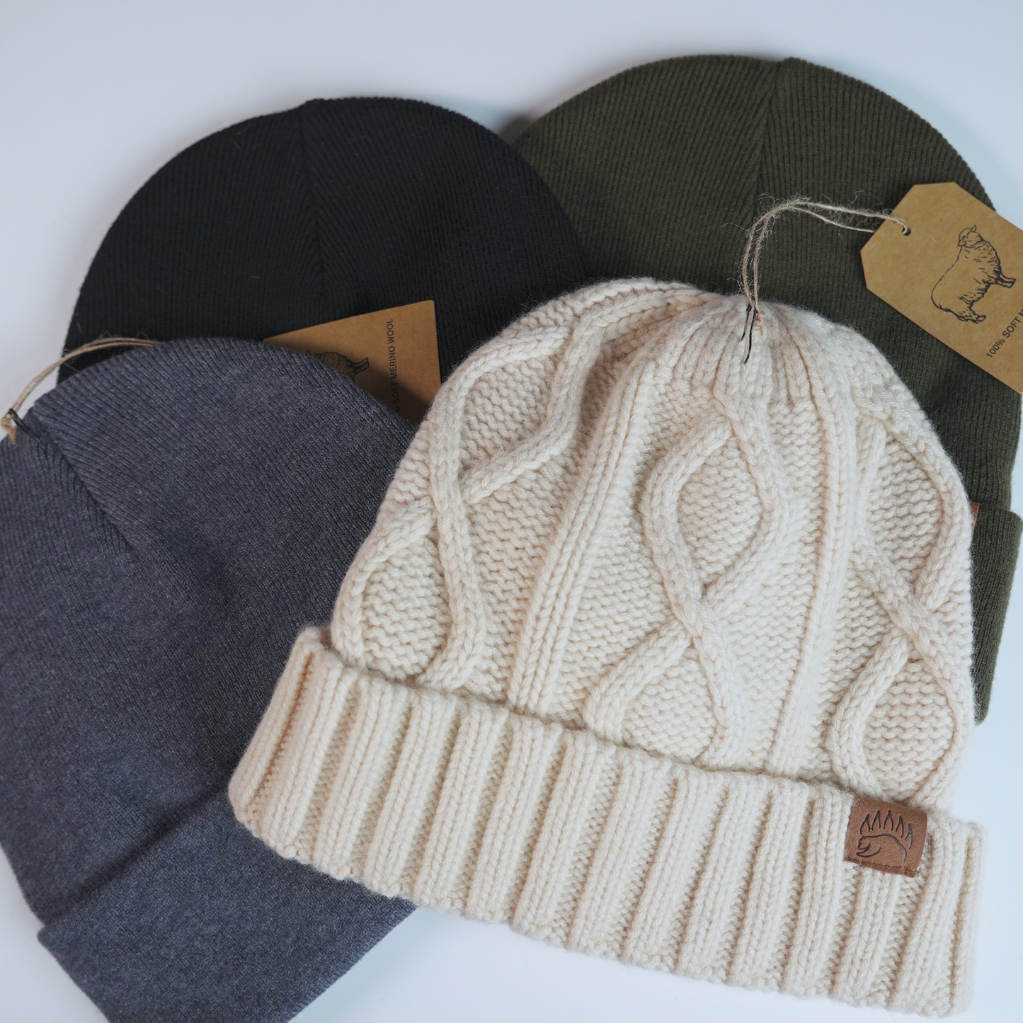 100% Soft Merino Wool Beanie