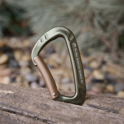 High Quality Camping Carabiner 2 Green and brown
