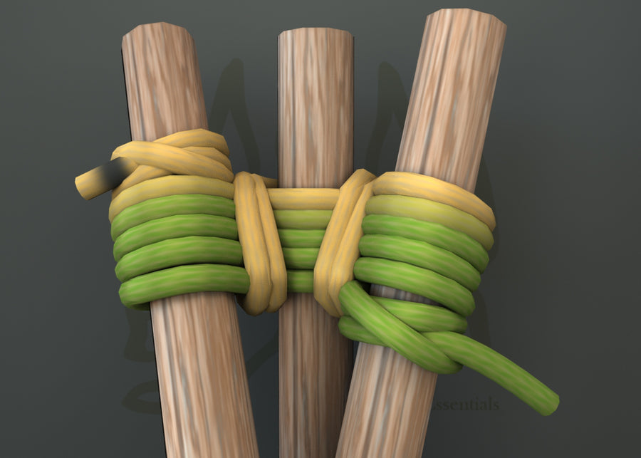 How To Tie a Tripod Lashing in 3D
