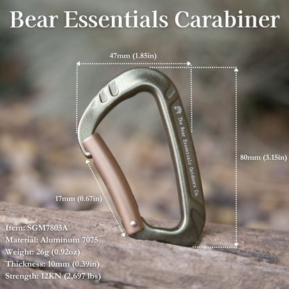 Bear Essentials Camping Carabiners - The Bear Essentials Outdoors Co., 2 Pack, ,