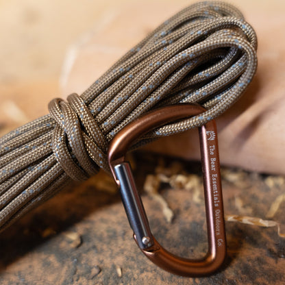 Clearance: Bear Essentials Premium Bushcraft Paracord - (25FT) Extra High Strength - 750lbs - The Bear Essentials Outdoors Co., , ,
