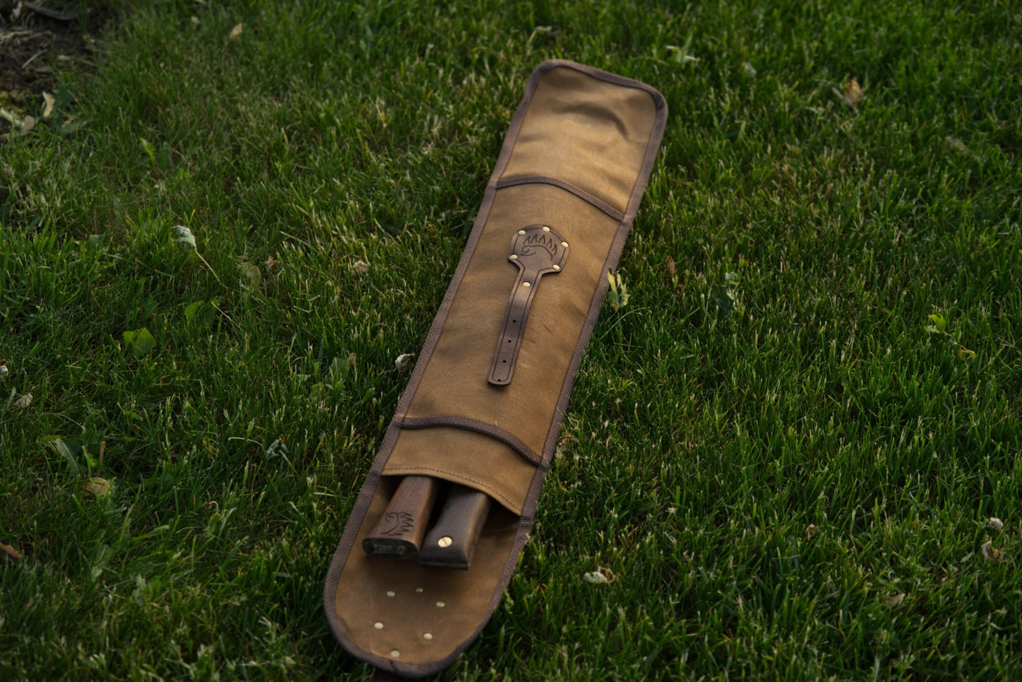 Clearance: Carrying Sling for Saws and Axes - The Bear Essentials Outdoors Co., Brown, Large 26" (For up to 24" Bucksaws",