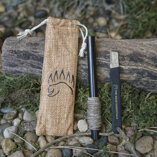 Ferro Rod & Tungsten Striker Kit - The Bear Essentials Outdoors Co., , ,