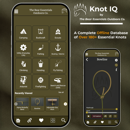 KNOT IQ - 3D & Offline Knot Tying App - The Bear Essentials Outdoors Co., , ,