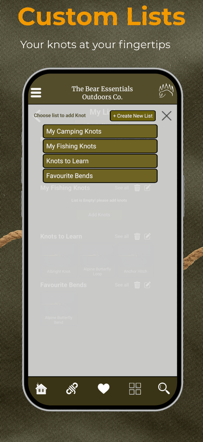 KNOT IQ - 3D & Offline Knot Tying App - The Bear Essentials Outdoors Co., , ,