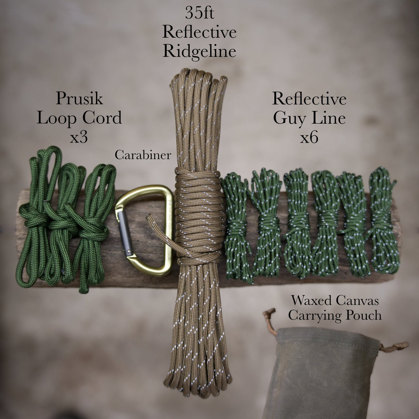 Tarp Ridgeline Kit [Cordage Bundle] - The Bear Essentials Outdoors Co., , ,