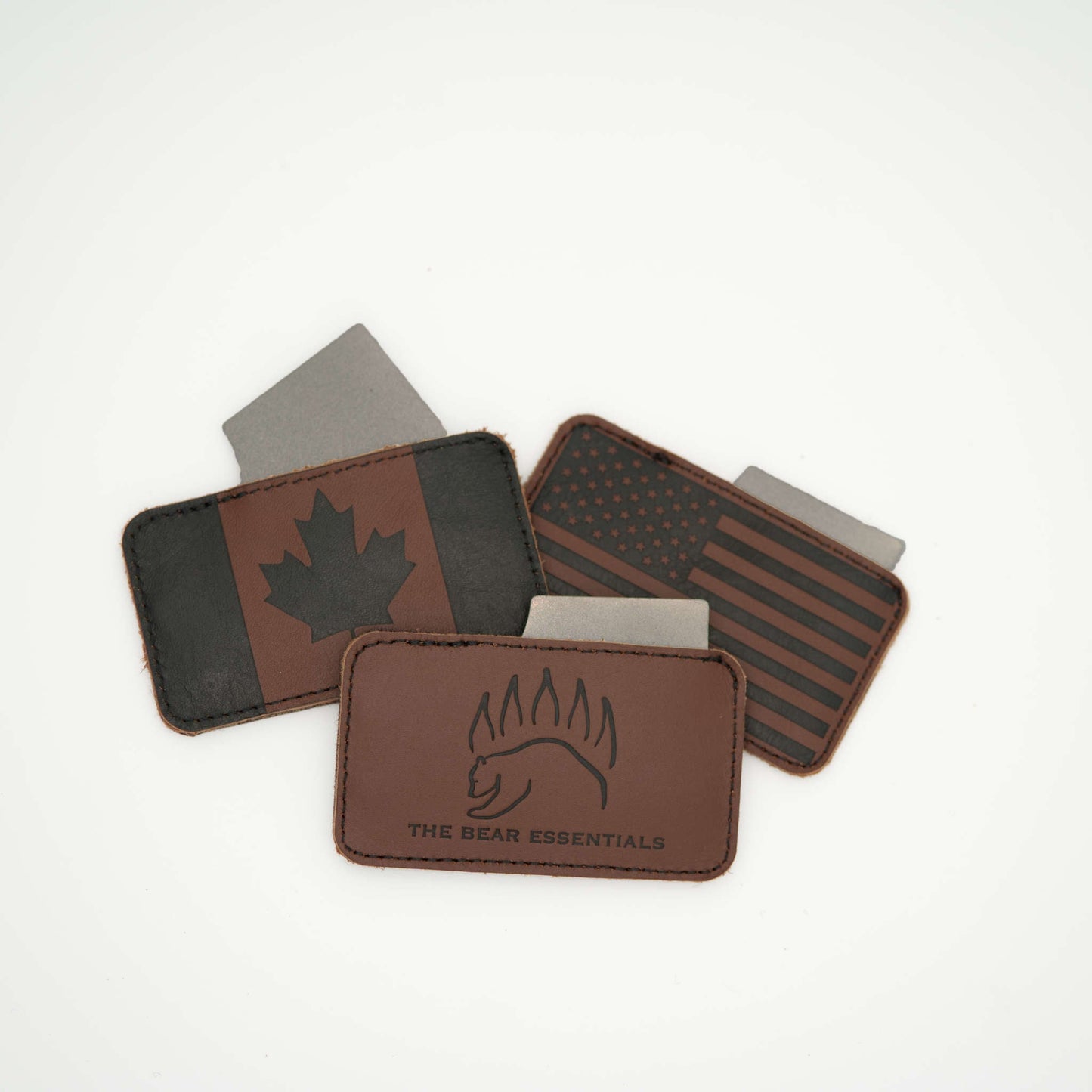 Leather Patch With Field Sharpener Mod - The Bear Essentials Outdoors Co., Bear Paw, Medium 200/600,